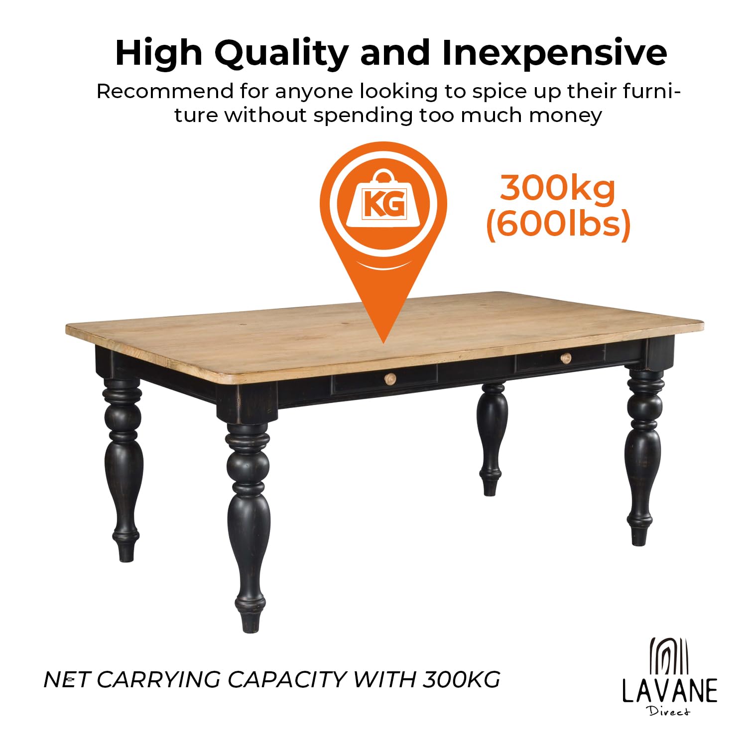 29x3.5x3.5 Inch Solid Wood Farmhouse Table Legs - Set of 4 Unfinished Chunky Turned Legs for Kitchen Island, Dining Table, Coffee Table, Bench & Cabinet - DIY Furniture Replacement Parts for Rustic Home Decor
