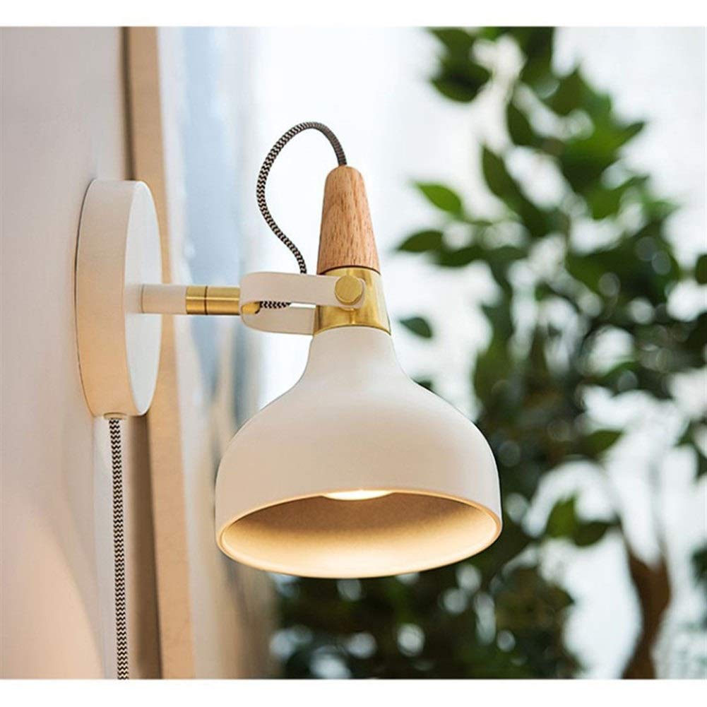 Modern Wrought Iron Wall Lamp with E14 Socket - Green Bedside Reading Light for Bedroom, Living Room, Hallway | Creative Decorative Lighting for Home & Office Spaces