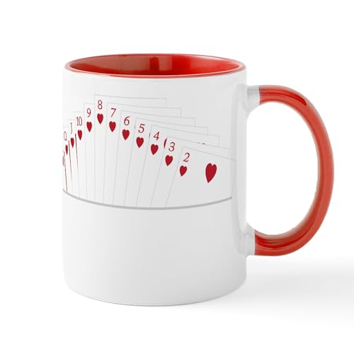 White/Red Inside - Hearts Bridge Suit Mug