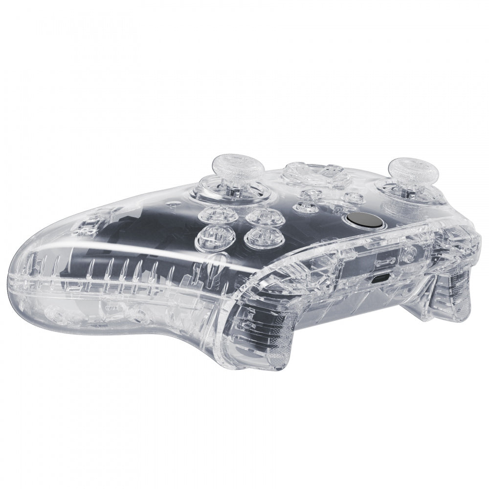 eXtremeRate Full Set Transparent Clear Housing Shell Case with Buttons for Xbox Series X & S Controller - Perfect for Gaming, Customization & Protection