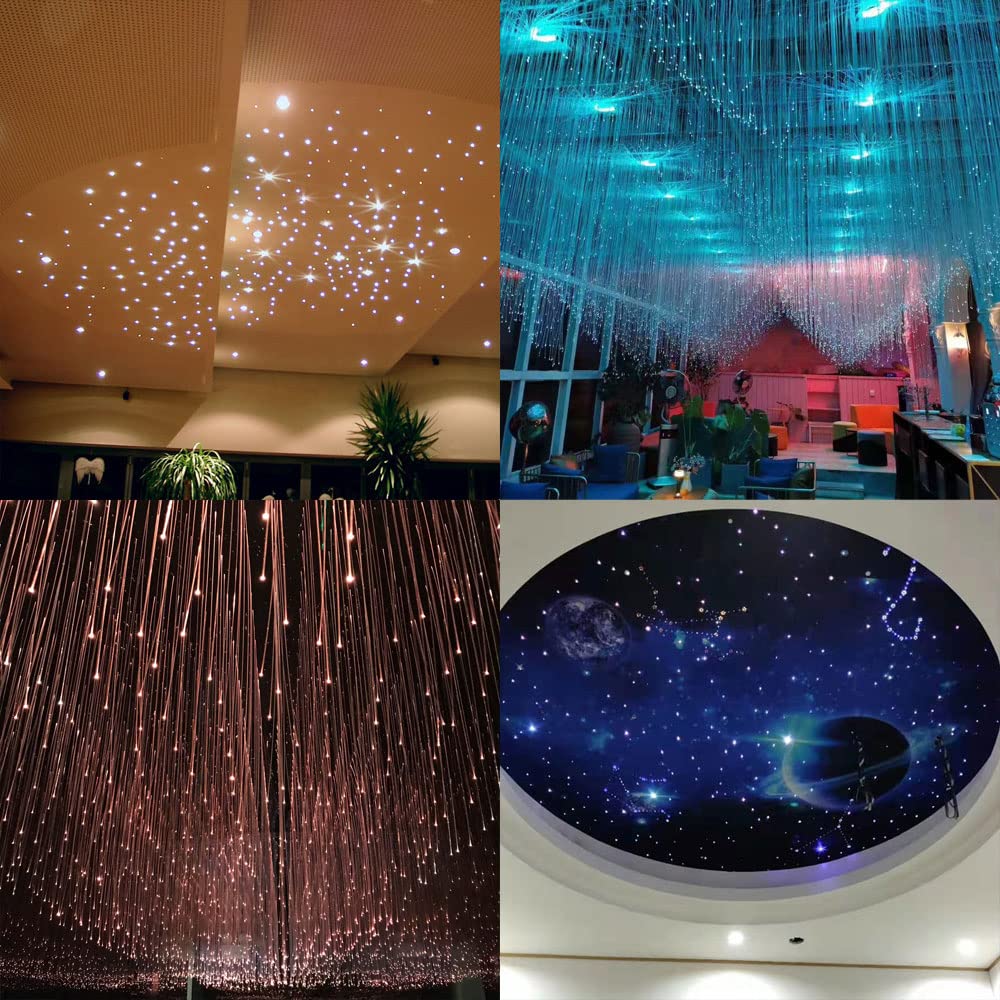 Ultra-Bright PMMA Plastic End Glow Optical Fiber Light - 0.029in Diameter, 8858ft Per Roll for DIY Star Ceiling, Car Headliner & Home Decoration - Perfect for Bedroom, Theater, and Party Lighting Effects