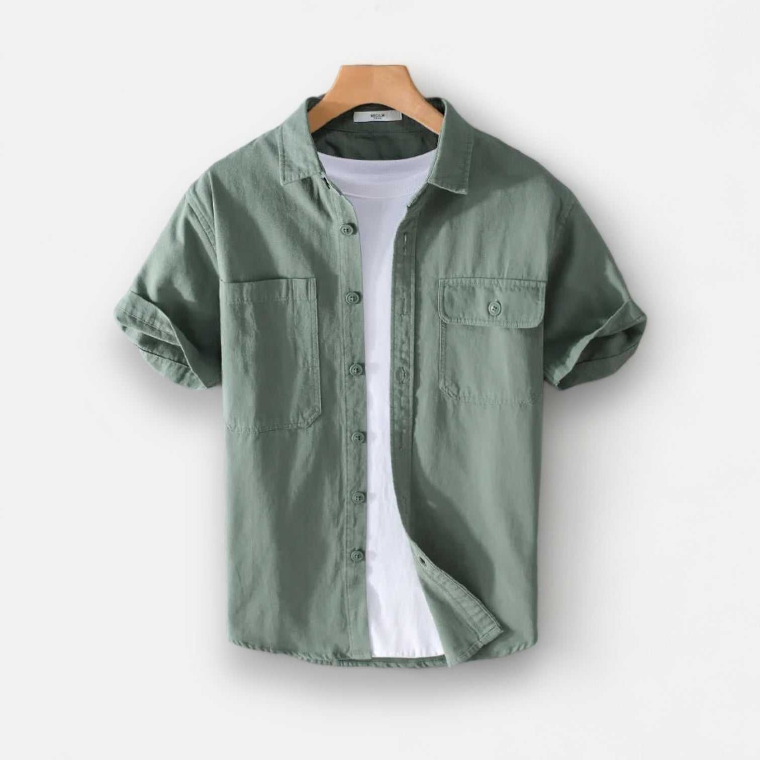 Premium Men's Short Sleeve Summer Shirt - Breathable Cotton Casual T-Shirt for Outdoor Activities, Travel & Daily Wear