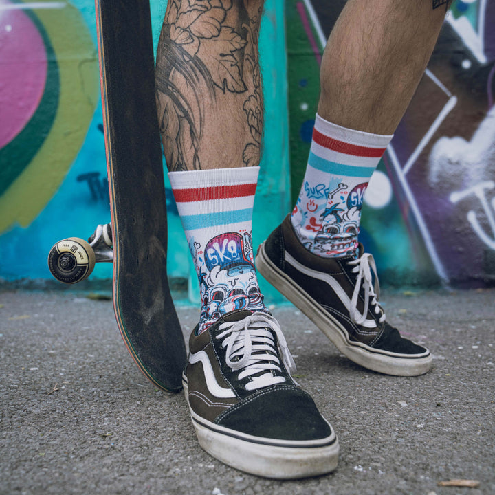 Premium American Signature Fresh Mid High Socks - Comfortable & Breathable for Daily Wear, Sports & Outdoor Activities
