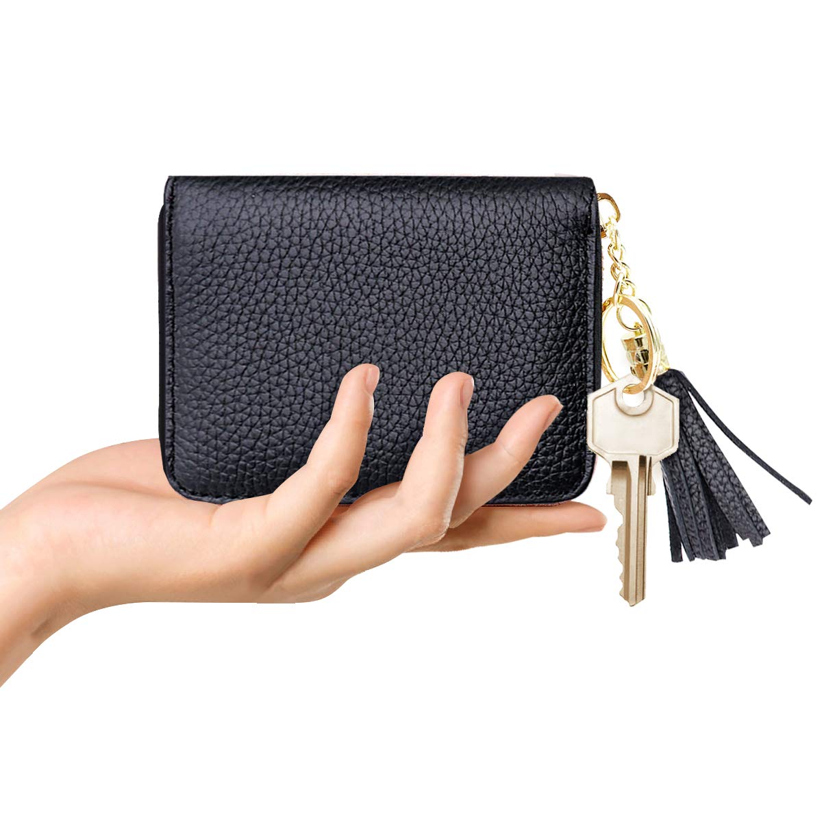RFID Blocking Glitter Credit Card Holder for Women - Slim Small Wallet with Card Slots - Perfect for Everyday Use, Travel & Gift Giving