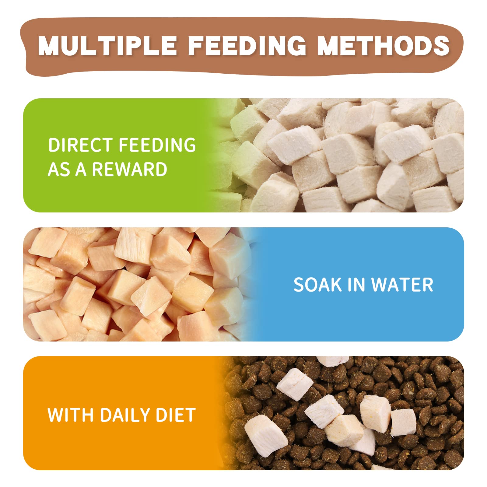 Freeze Dried Raw Chicken Cat and Dog Treats - Single Ingredient, Grain-Free, High Protein Pet Snacks for Weight Control | All Natural Training Rewards for Small Dogs & Picky Eaters | Perfect for Obedience Training, Daily Treats, Travel & Home Use | Healthy Pet Food Topper for Cats & Dogs