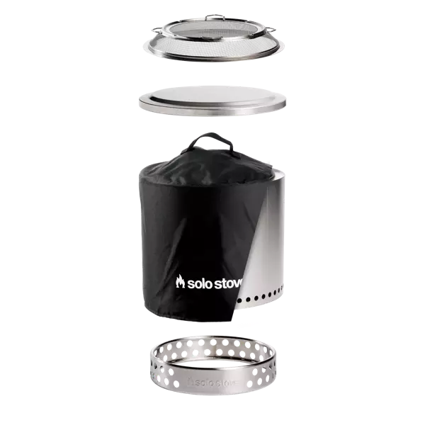 Solo Stove Ranger Backyard Bundle 2.0 - Smokeless Fire Pit with Stand & Shield - Portable Outdoor Camping, Patio, Backyard Fire Pit for Wood Burning - Perfect for Bonfires, S'mores & Relaxing Evenings