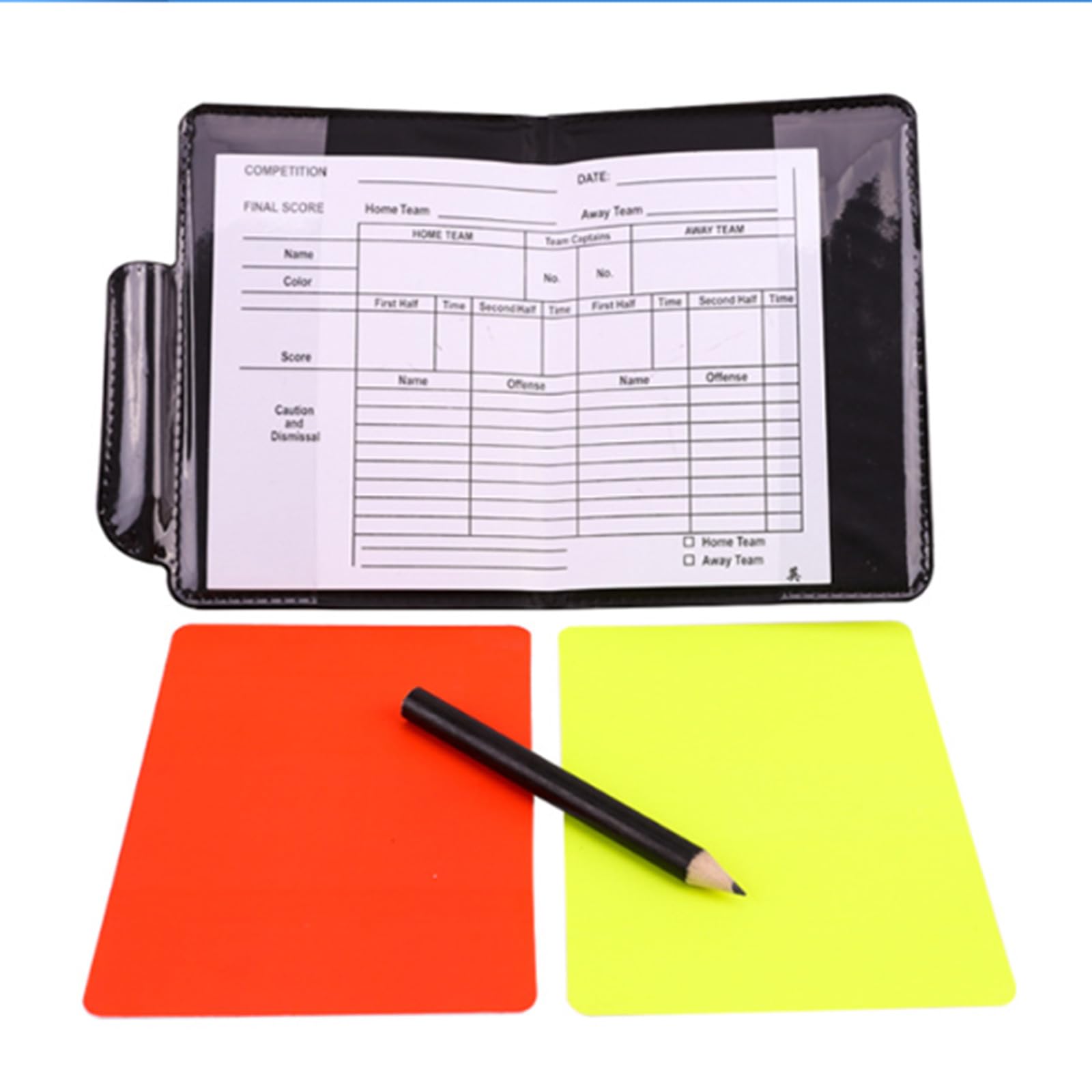 Football Referee Cards Set - Red & Yellow Warning Cards with Referee Wallet - Perfect for Soccer, Futsal & Youth Games - Essential for Coaches, Referees & Sports Enthusiasts
