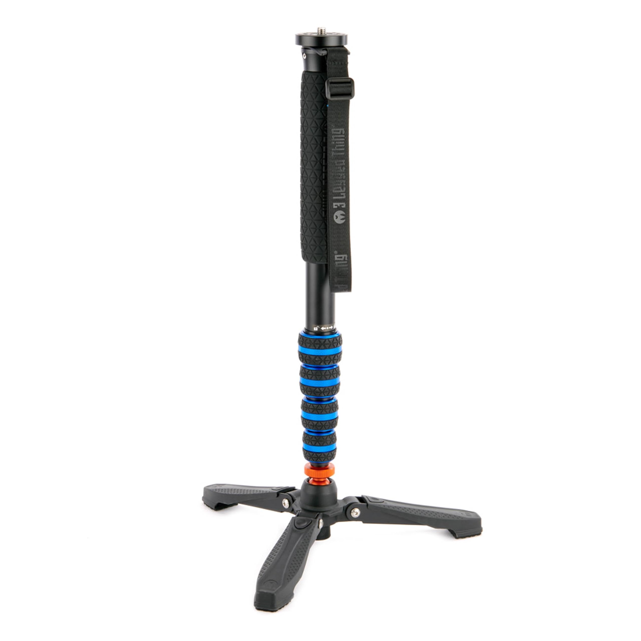 3 Legged Thing Punks Taylor 2.0 Magnesium Alloy Monopod Kit - Lightweight Travel Tripod for DSLR Cameras & Video Shooting | Compact Support for Outdoor Photography, Vlogging & Travel Adventures (TAYLORKITBLUE2.0)