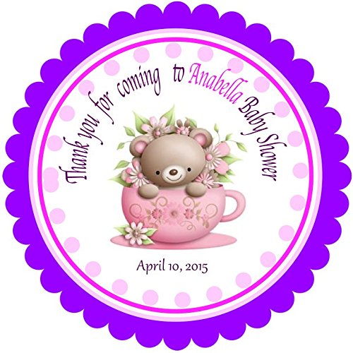 Custom Scalloped Round Hang Tags for Baby Showers, Birthday Parties & Baptism Favors - Multiple Sizes | Perfect for Gift Wrapping, Party Decor & Event Favor Labels