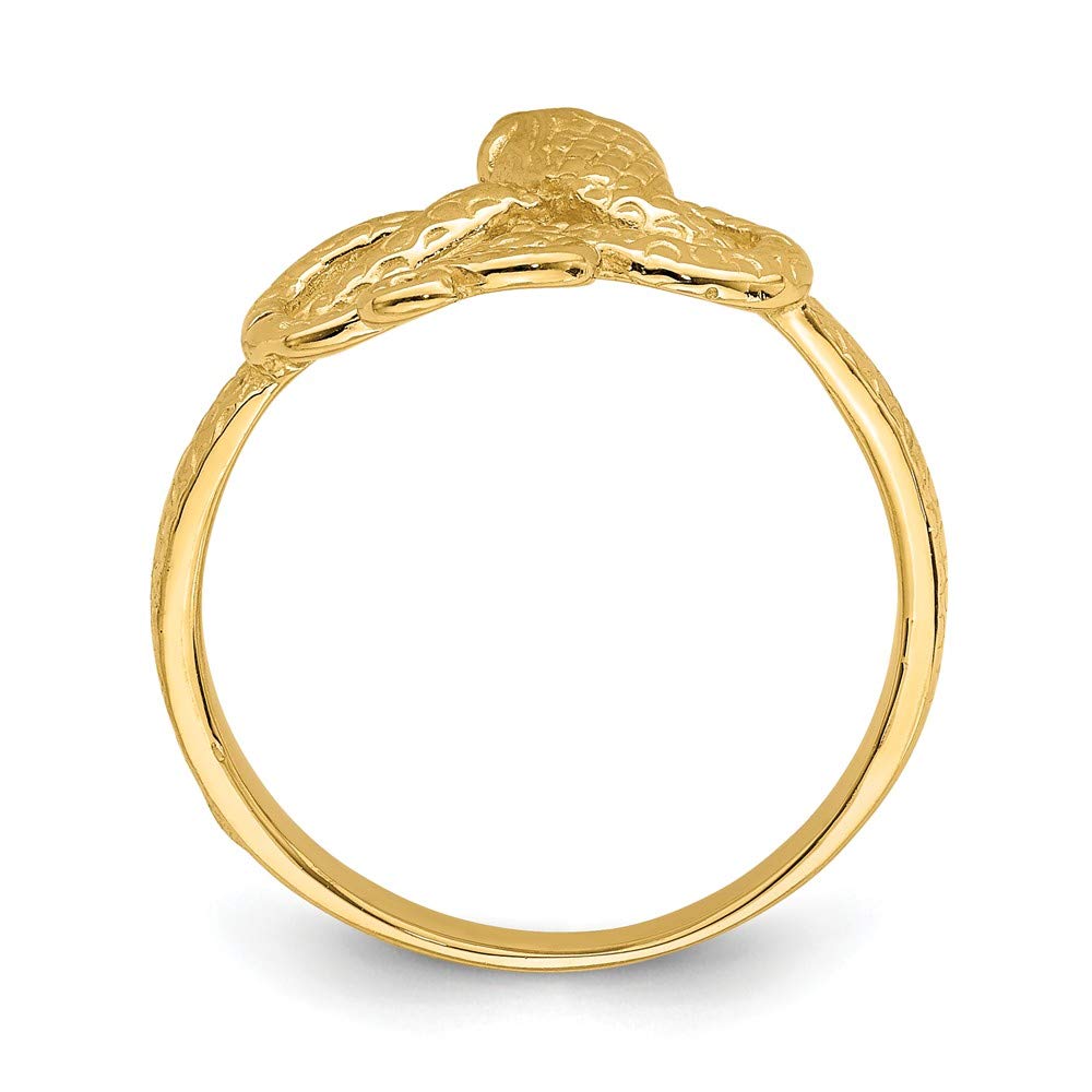 14K Yellow Gold Snake Ring for Women - Elegant Serpent Jewelry for Gifts, Fashion & Everyday Wear