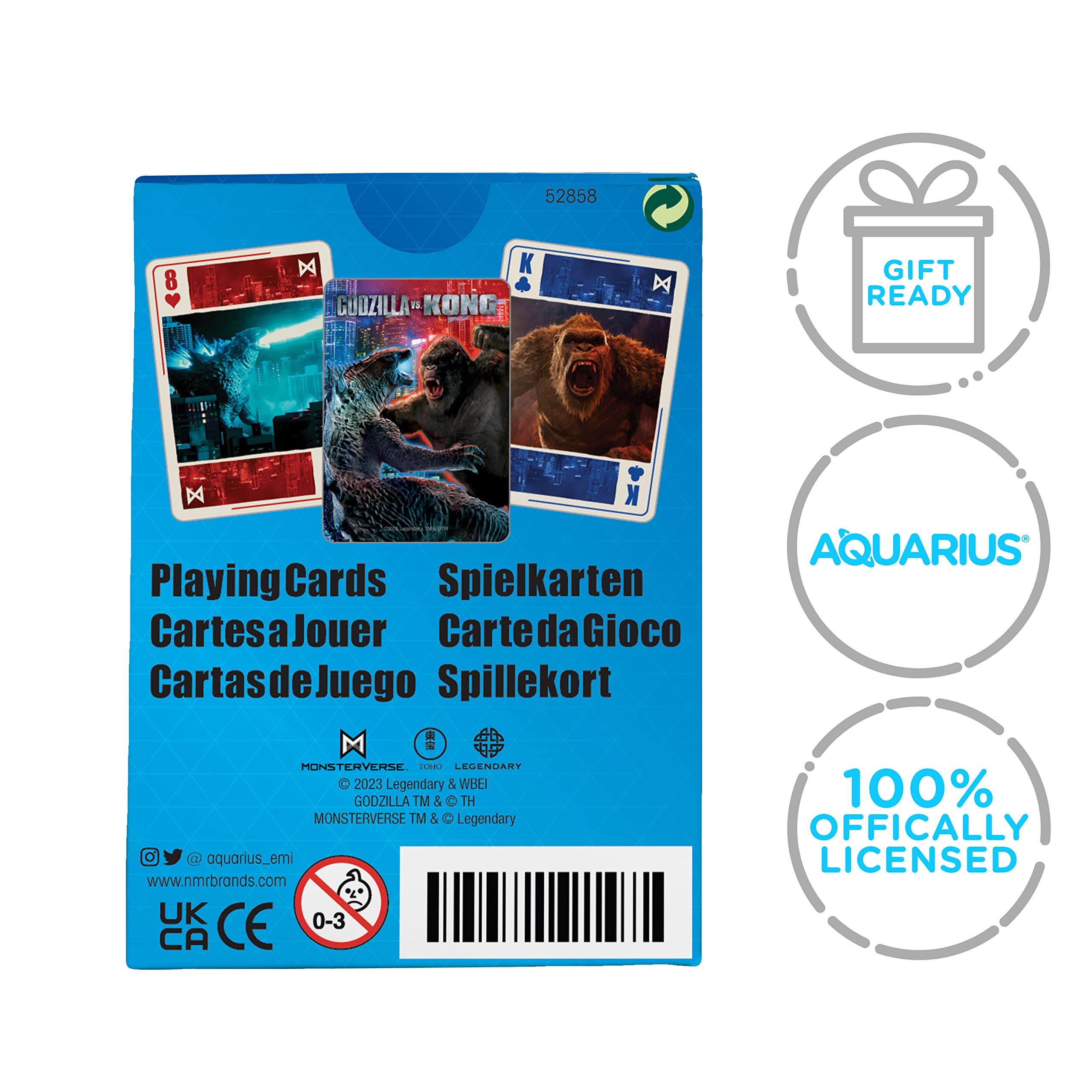 Official Godzilla vs Kong Themed Playing Cards - Licensed Collectible Card Game for Fans - Perfect for Game Nights, Movie Marathons & Collector Displays