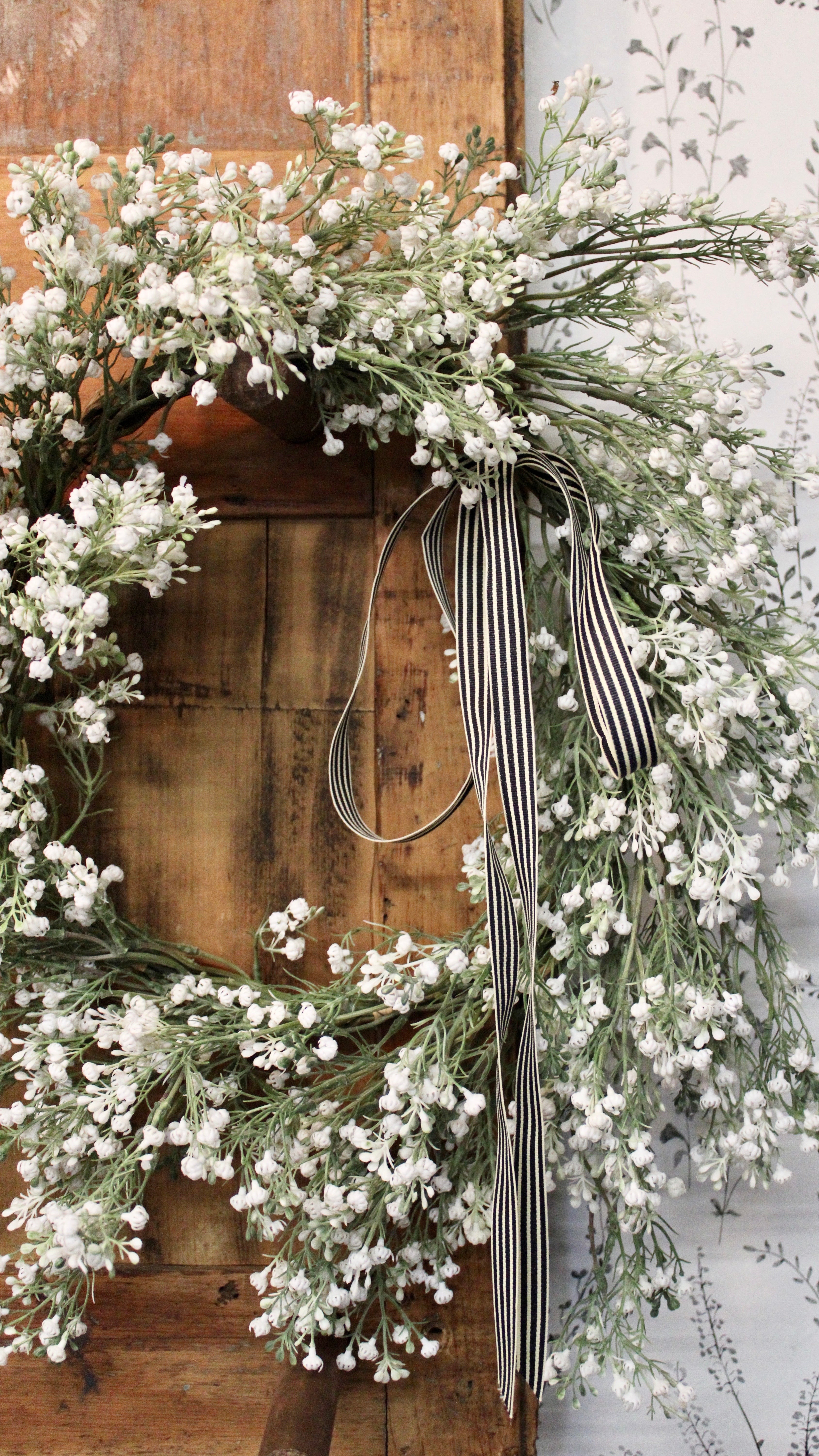 Baby's Breath Wreath - Elegant Floral Wreath for Home Decor, Weddings & Special Events | Perfect for Door, Wall & Table Decorations