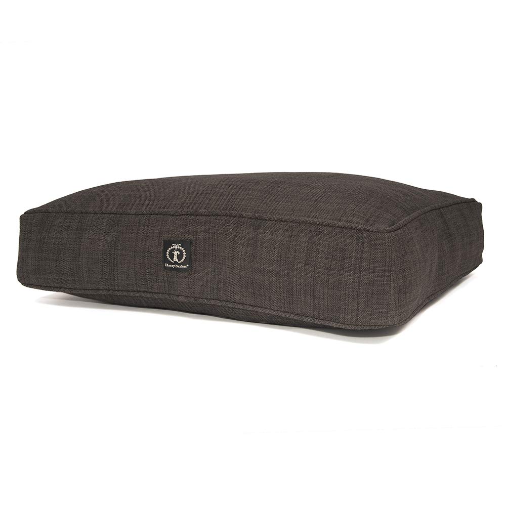 Harry Barker Heather Rectangle Dog Bed for Small Dogs - Soft & Cozy Pet Bed, Dark Grey - Perfect for Crates, Living Rooms & Bedrooms