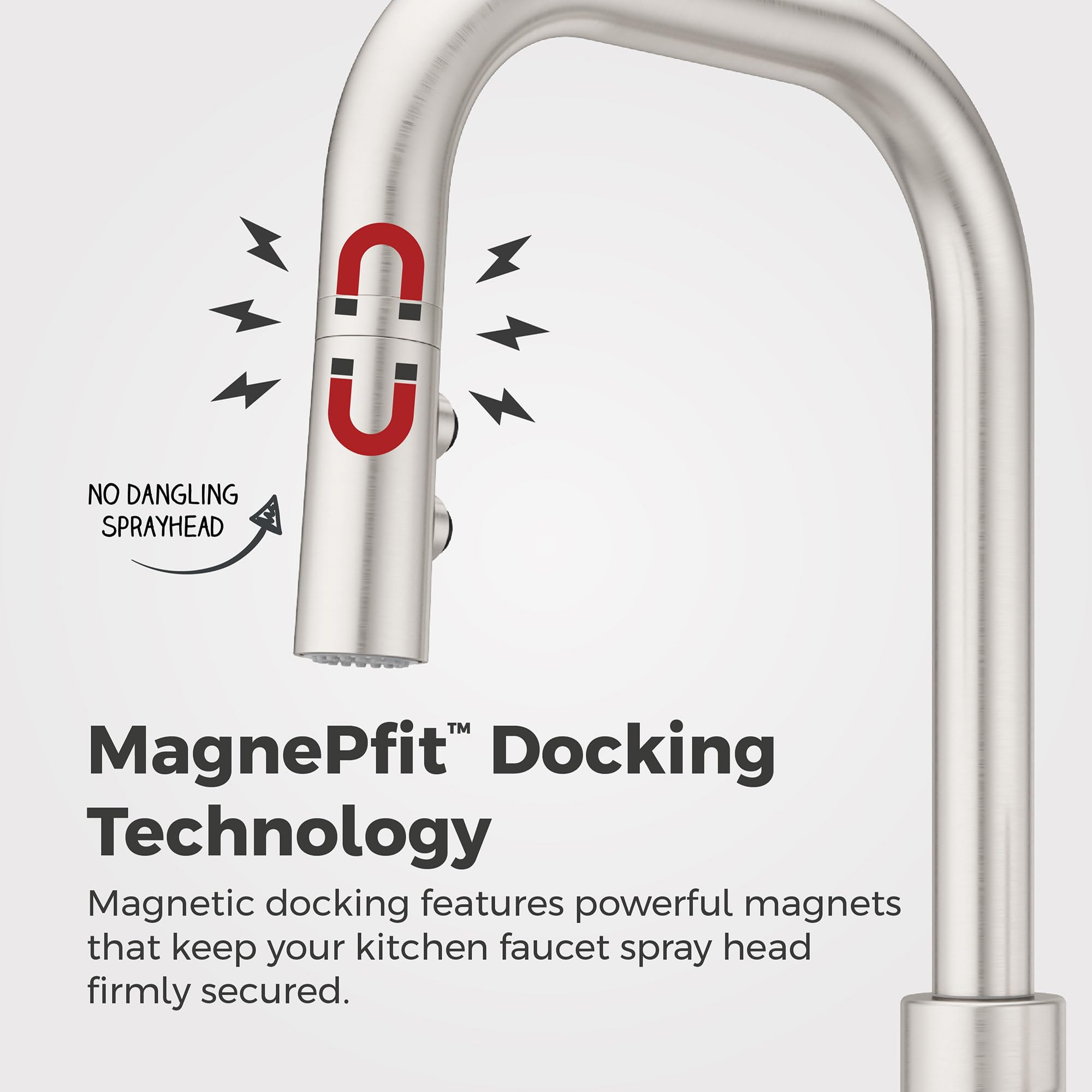 Pfister Zanna Single Handle High Arc Kitchen Faucet with Pull Down Sprayer & Soap Dispenser - Spot Defense Stainless Steel Finish (Model F5297ZNRGS) - Perfect for Modern Kitchens, Dishwashing & Food Prep