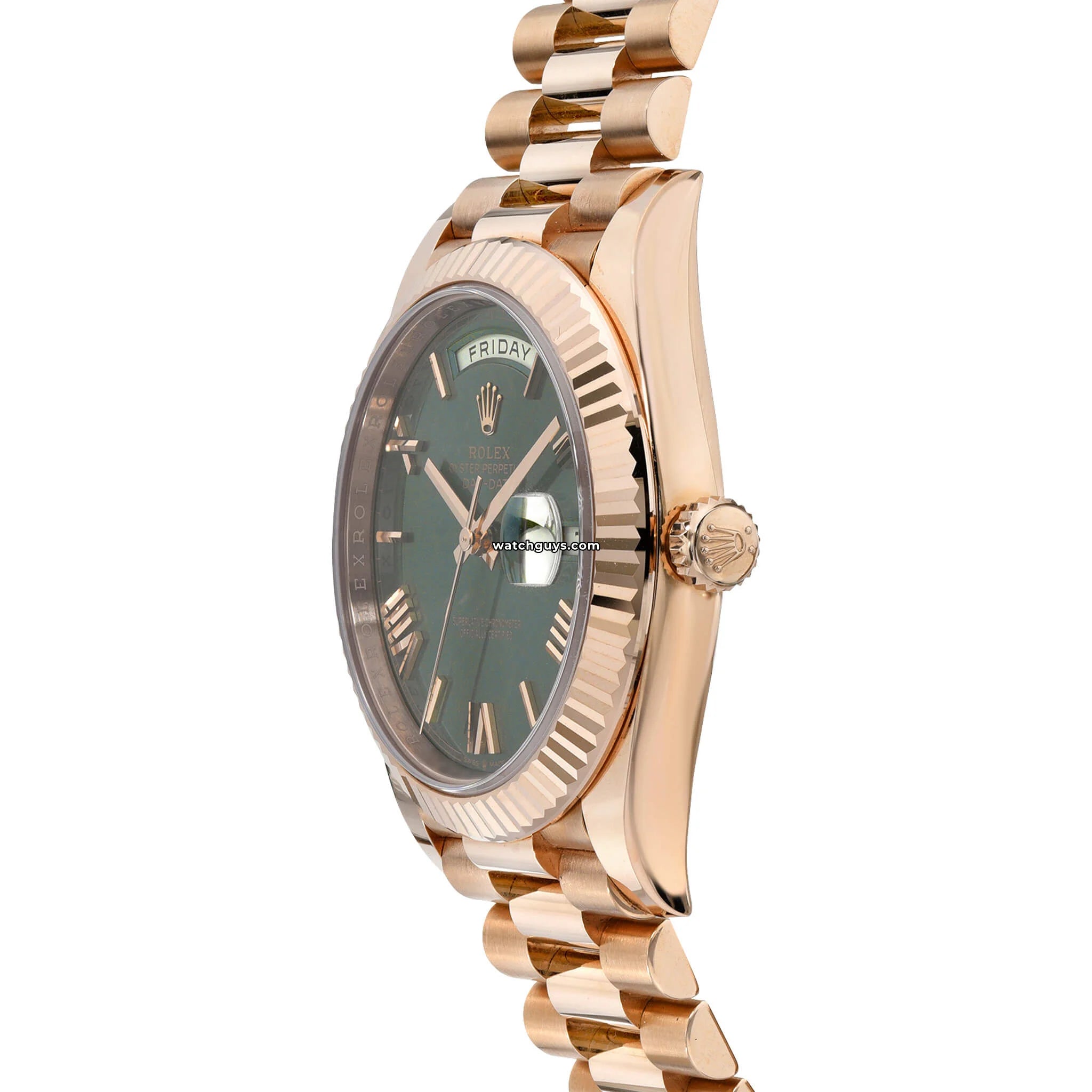 Rolex Day-Date 40 228235 18K Yellow Gold Men's Watch with Olive Green Dial - Luxury Dress Watch for Business & Formal Occasions