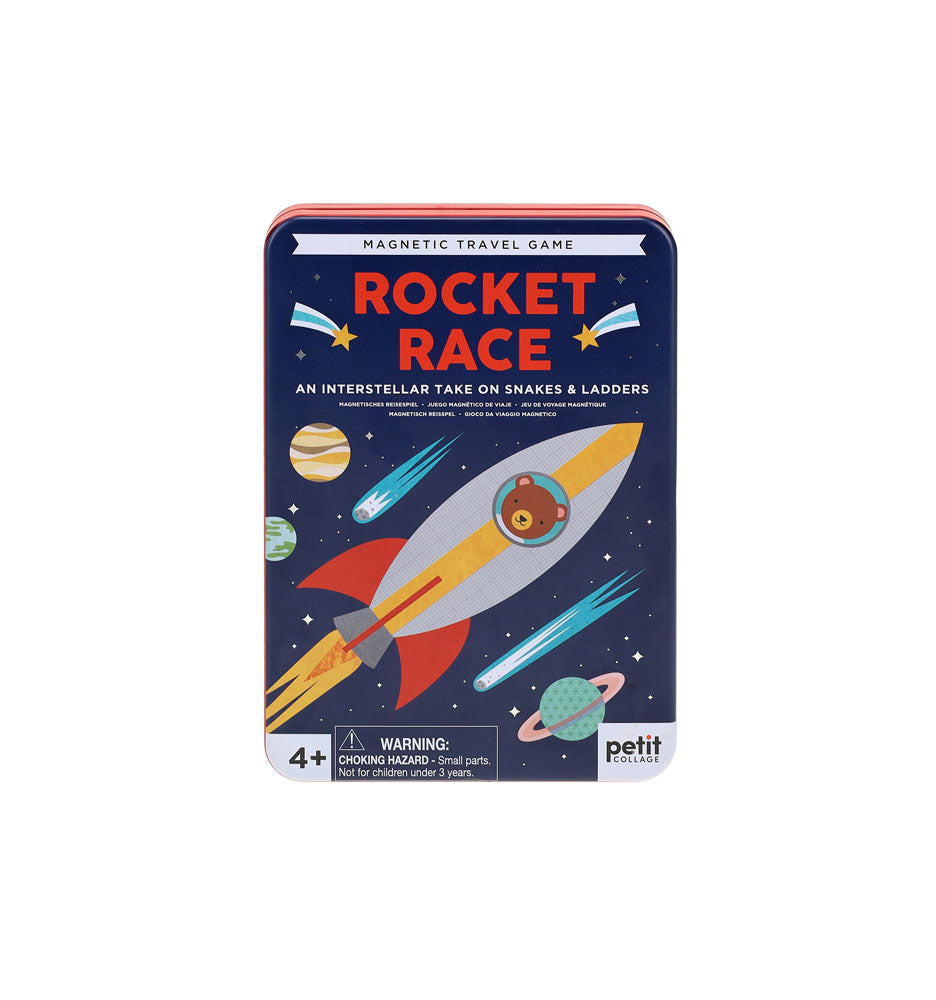 Rocket Race Magnetic Travel Game - Fun Family Board Game for Kids & Adults - Perfect for Road Trips, Airplane Rides & Camping