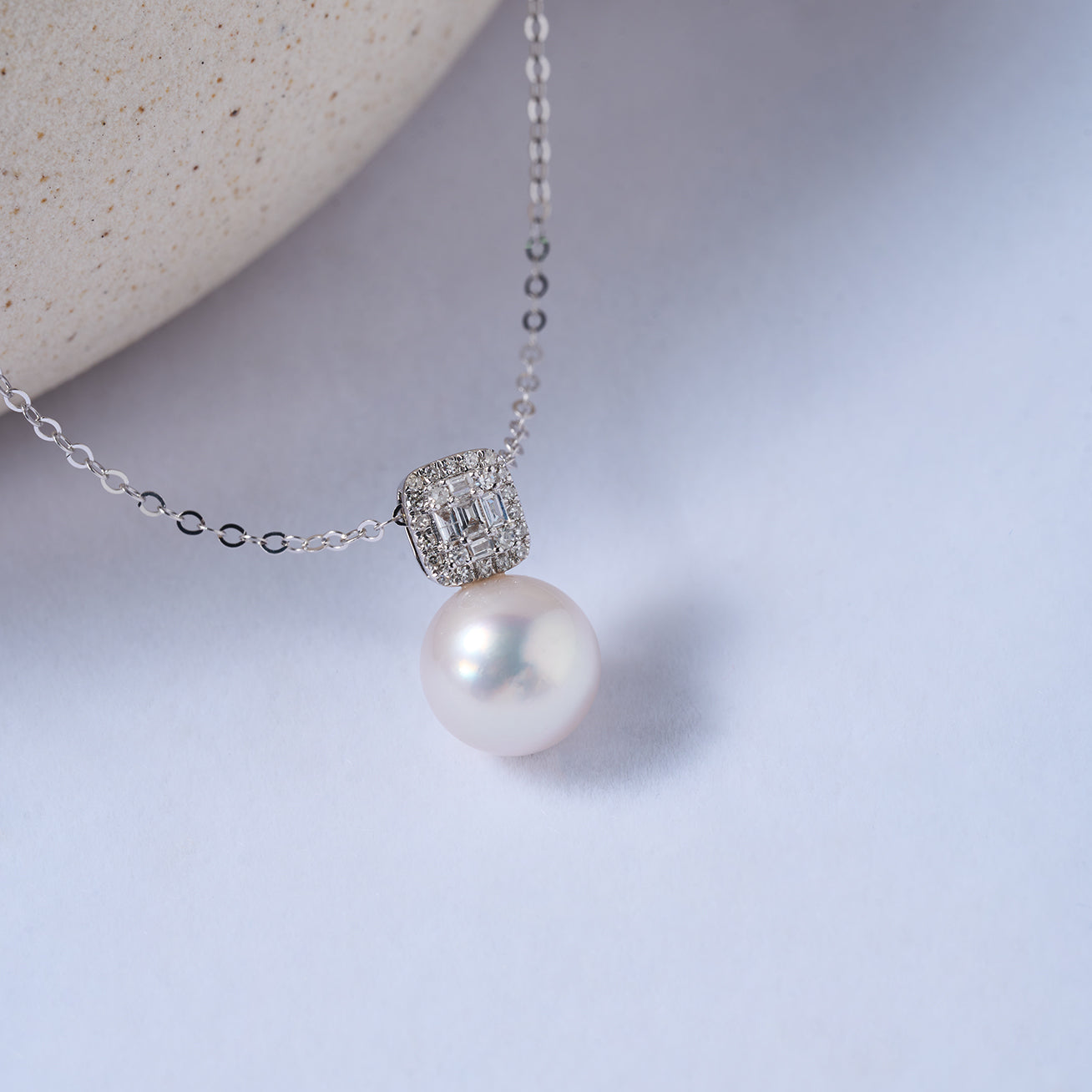 18K Solid Gold Hanadama Akoya Pearl Necklace - AAA Quality Japanese Pearls for Women, Elegant Bridal Jewelry Gift (KN00264) | Perfect for Weddings, Anniversaries & Special Occasions