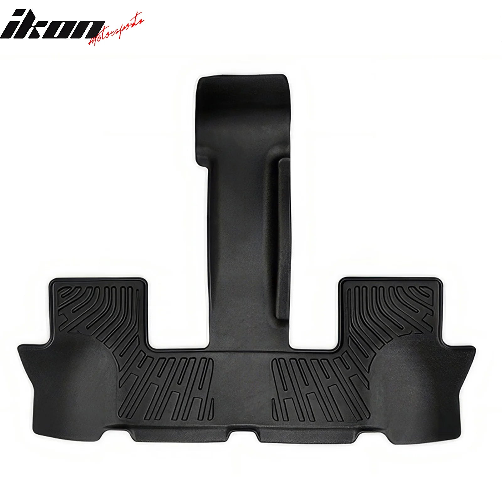IKON 3D Molded All-Weather Floor Mats for 2024-2025 Hyundai Santa Fe (Non-Hybrid) - Black TPE Thermo Plastic Elastomer Car Floor Liners - Front, 2nd & 3rd Row Protection (4-Piece Set) - Perfect for Daily Commutes, Family Trips and Off-Road Adventures