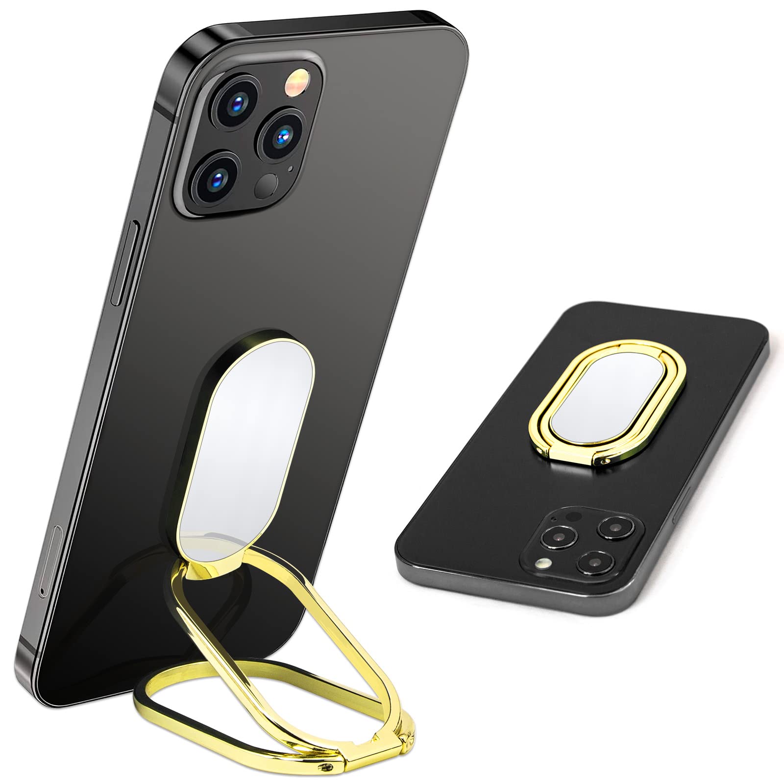 Adjustable Phone Stand Grip with Ring Holder - Portable Desk Stand for iPhone, Samsung & All Smartphones - Compatible with iPad Tablets - Perfect for Office, Home & Travel Use