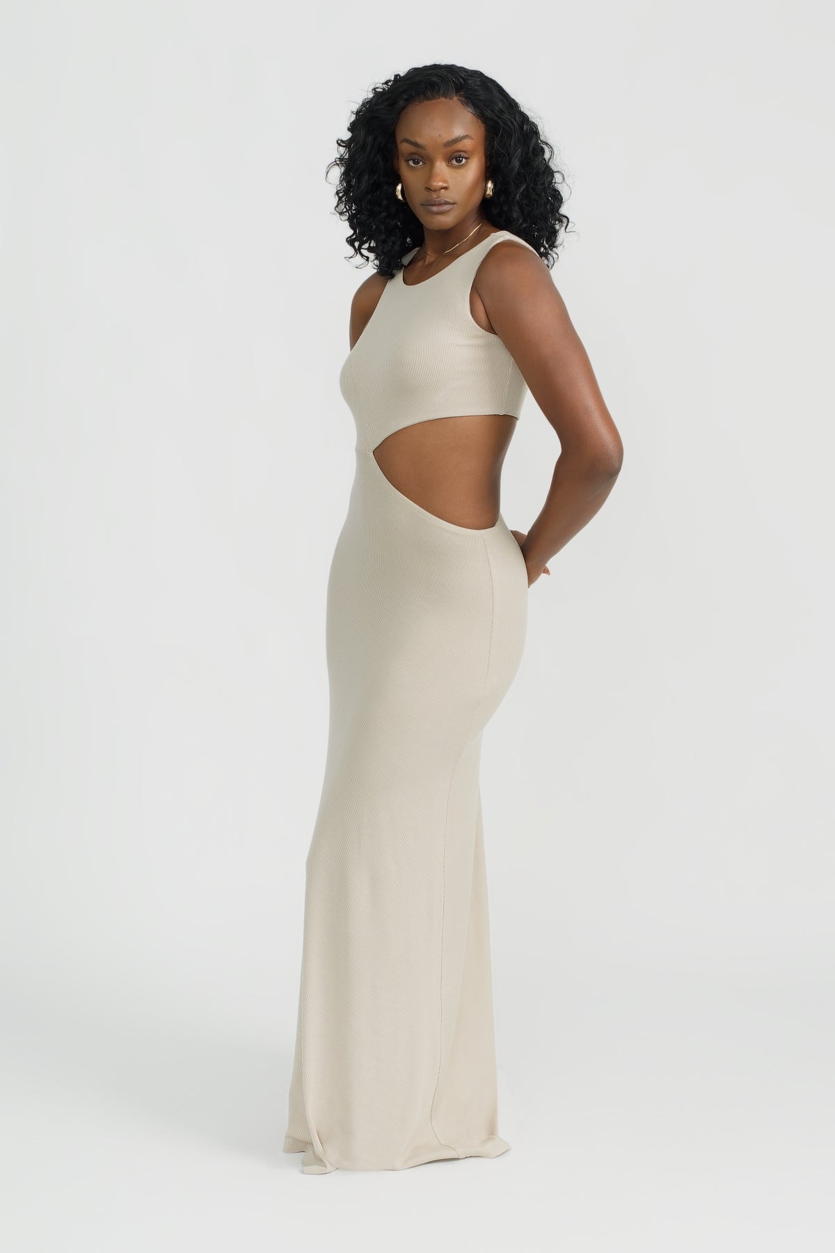 Lottie Maxi Dress in Coconut - Flowy Summer Beach Dress for Women, Perfect for Vacations, Parties & Casual Outings
