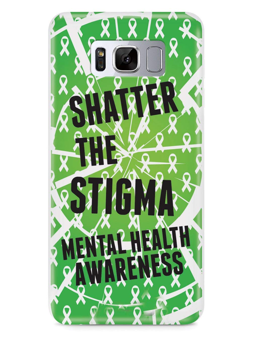 **3D Textured Protective Phone Case for Samsung Galaxy S8 Plus - Shatter The Stigma Mental Health Awareness - Durable & Slim Design for Daily Use & Travel**