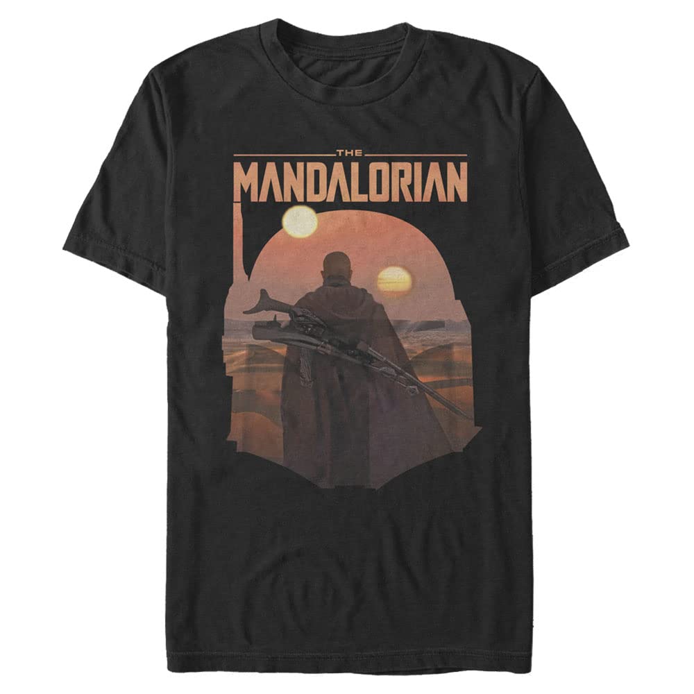 STAR WARS The Mandalorian Mandomon Epi Reveal Men's Short Sleeve T-Shirt | Officially Licensed | Perfect for Cosplay, Conventions & Everyday Wear