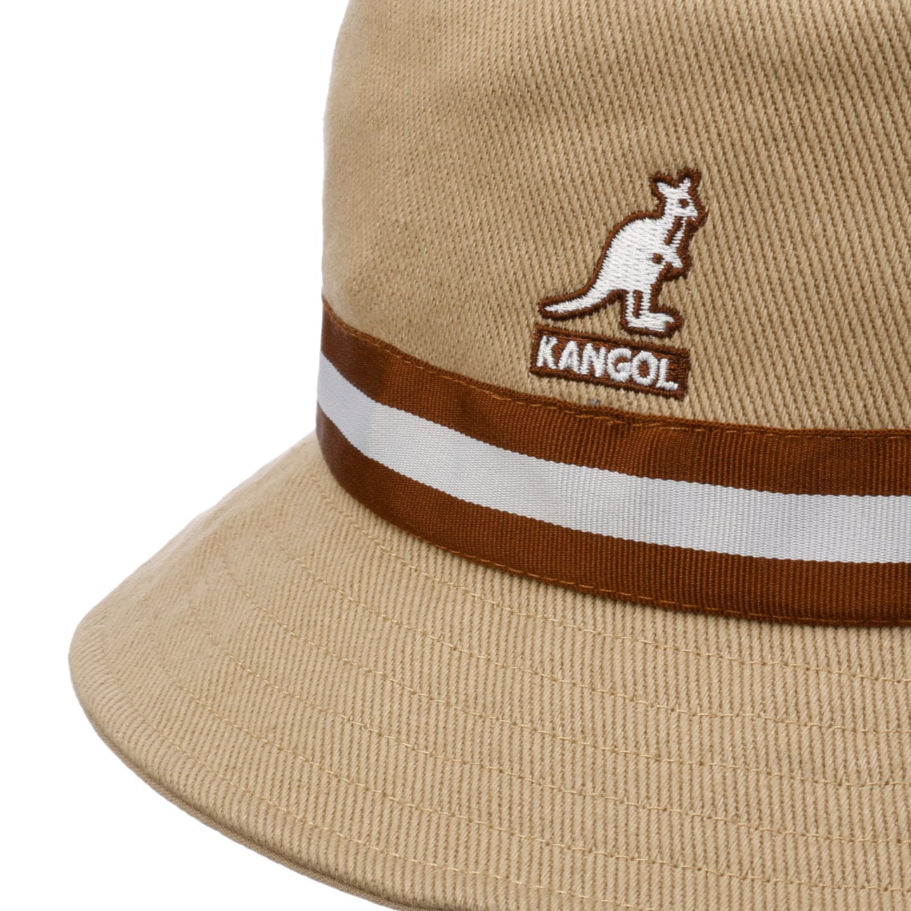 Kangol Stripe Lahinch Cotton Bucket Hat for Men & Women - Stylish Summer Sun Hat for Outdoor, Beach, and Travel