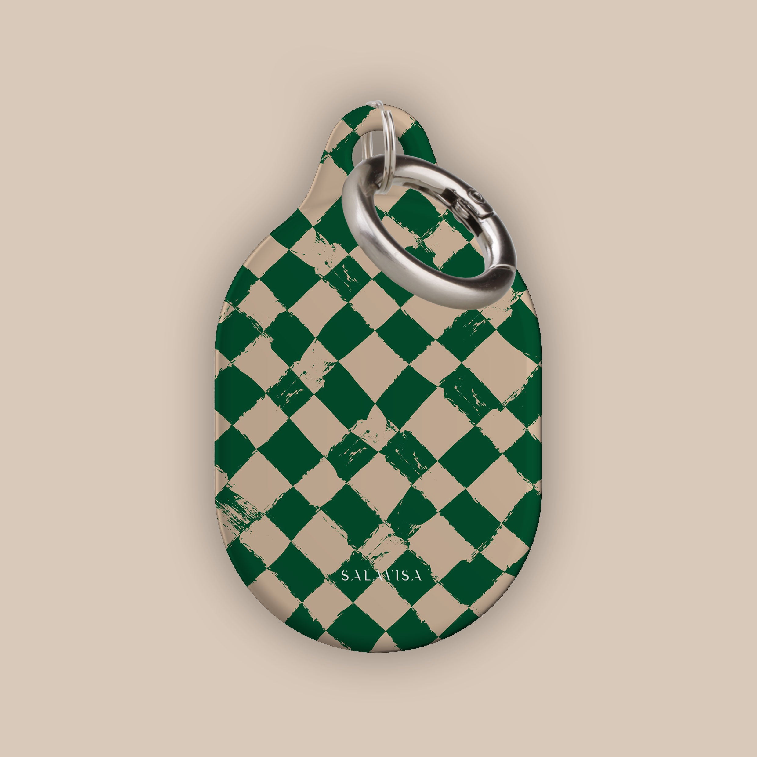 Premium Green Leather AirTag Holder - Secure & Stylish Keychain for Apple AirTag - Perfect for Keys, Wallets, Bags & Luggage Tracking