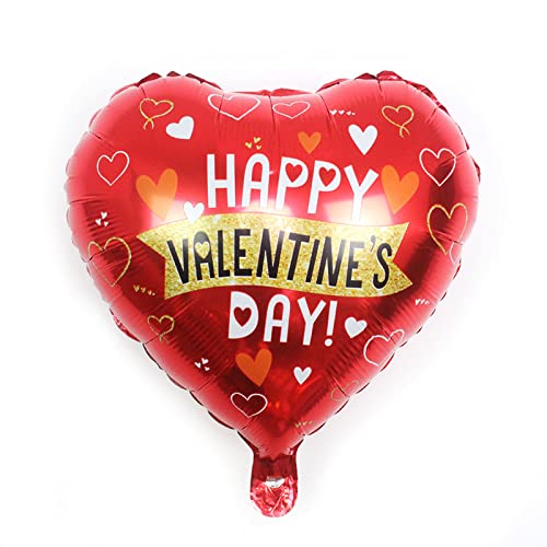 12 Pack Heart Shaped Balloons - 18 Inch I Love You Valentine's Day Balloons for Birthday Party Decor, Wedding, Engagement, Anniversary, Baby Shower - Romantic Party Supplies & Home Decorations (Red)