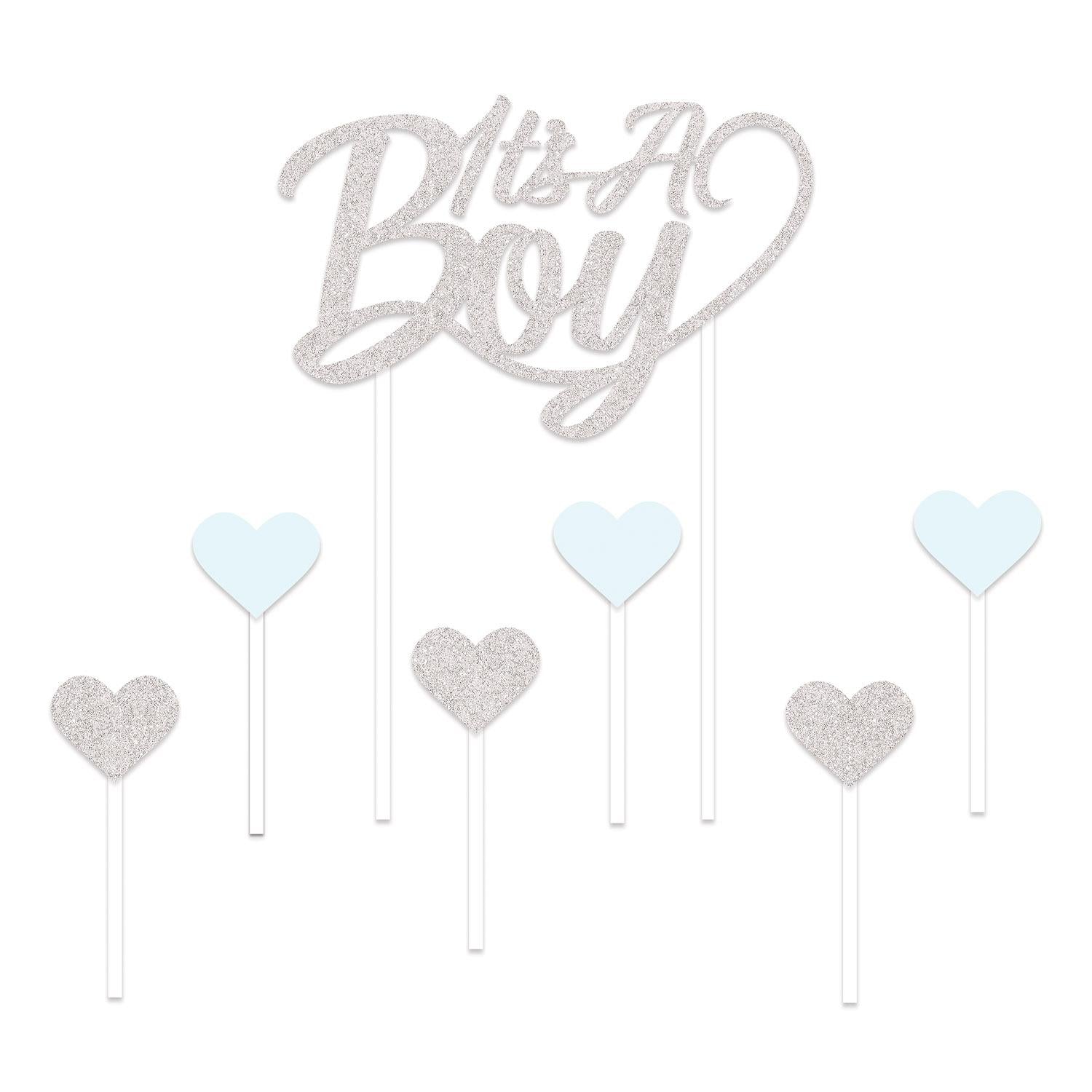 12 Pack Beistle It's A Boy Cake Toppers - Baby Shower Decorations for Gender Reveal Parties, Birthdays & Celebrations
