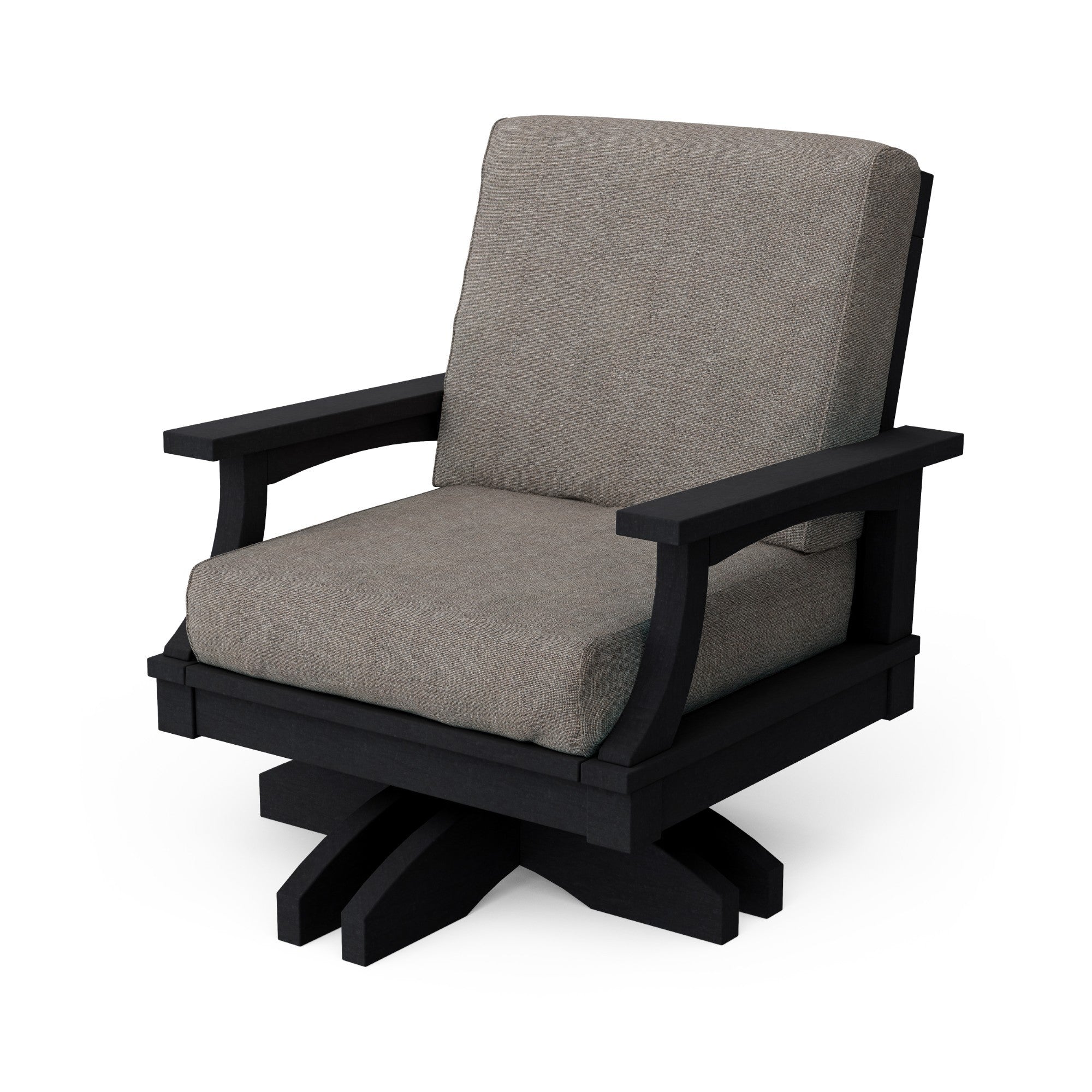 Heritage Deep Seating Swivel Chair - 360° Rotating Patio Lounge Chair with Cushions, Weather-Resistant Outdoor Furniture for Garden, Poolside & Backyard Relaxation