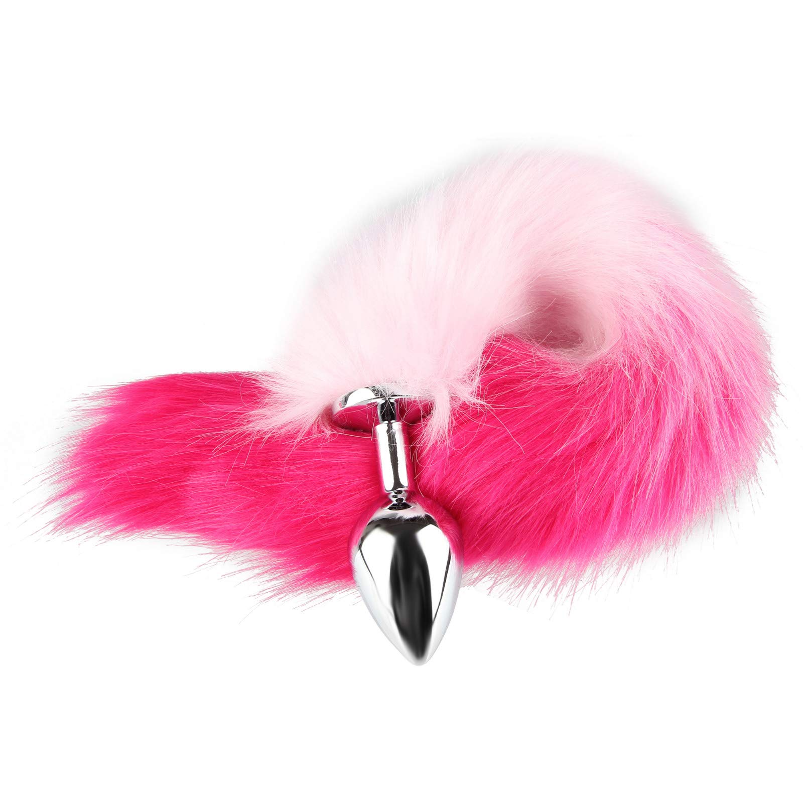 Fox Tail Butt Plug Set - Hypoallergenic Metal Anal Trainer for Couples & Beginners - Pink Small Size for Sex Toys, Cosplay & Furry Role Play | Perfect for Adult Play, BDSM & Sensual Exploration