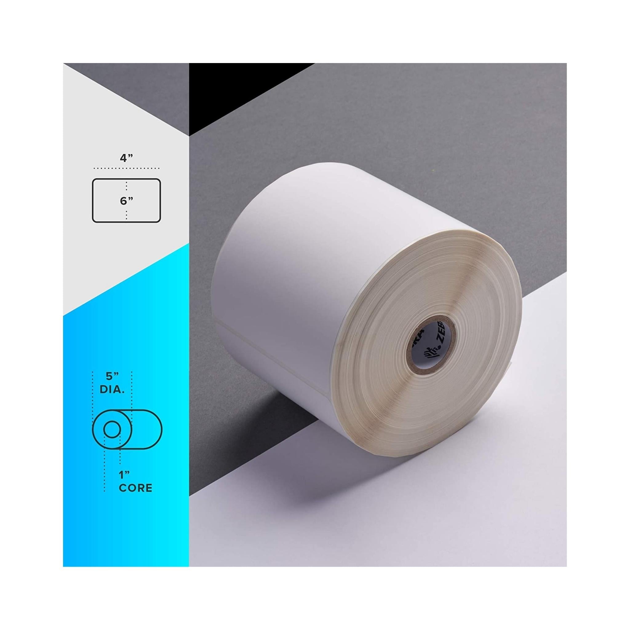 Zebra PolyPro 3000T 4x6 Inch Thermal Shipping Labels - 390 Labels per Roll (4 Pack) - Perfect for E-commerce, Logistics & Package Labeling
