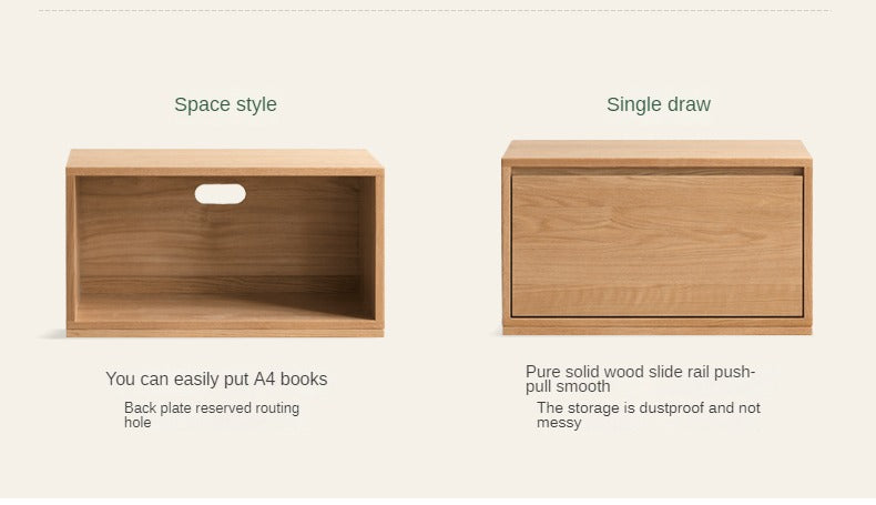 Modern Oak Solid Wood TV Stand with Free Combination Storage Shelves - Perfect for Living Room, Home Theater & Entertainment Center Organization