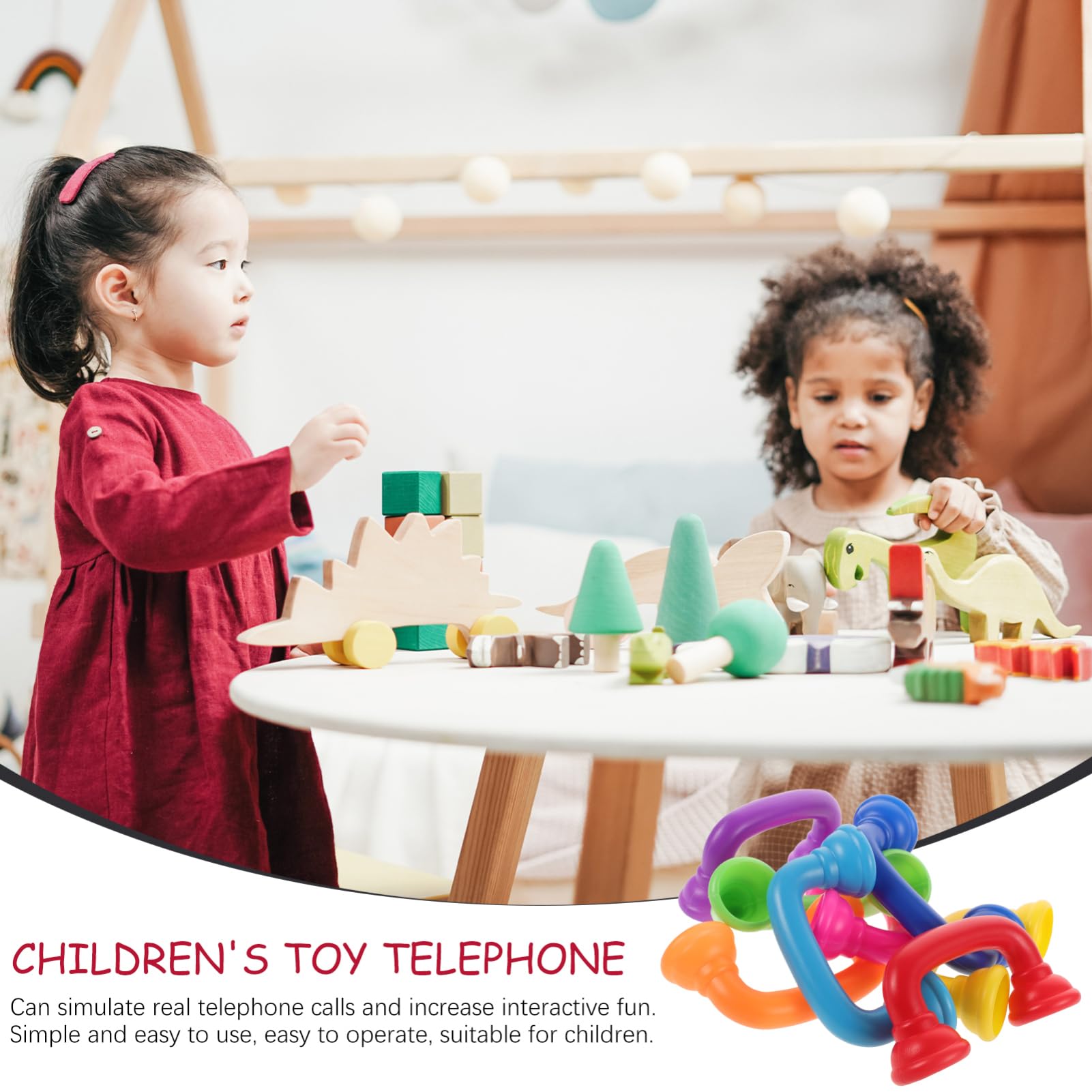 JOINPAYA 8 Pack Whisper Reading Phones for Kids - Plastic Auditory Feedback Speech Therapy Tool for Classroom & Homeschool Learning - Hear Myself Sound Phone for Children's Reading Practice