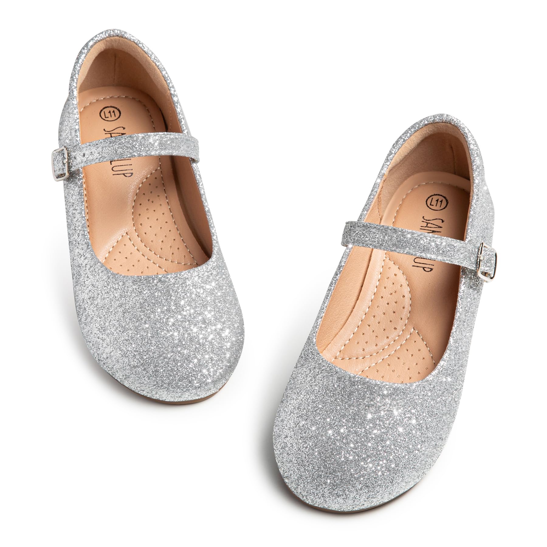 SANDALUP Girls Mary Jane Ballet Flats - Comfortable Dress Shoes for Toddler & Little Girls - Perfect for Wedding, Party, School, Church & Special Occasions