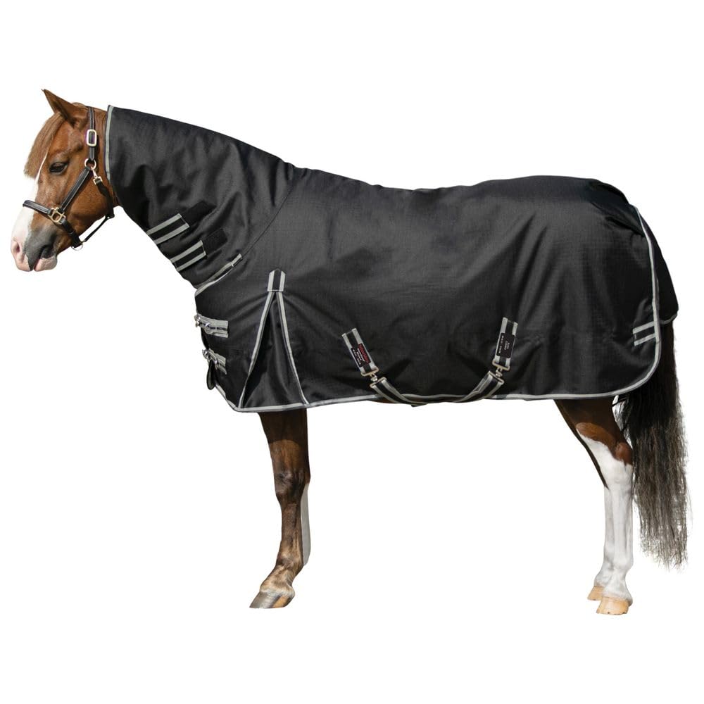 Blizzard II Horse Turnout Blanket - Waterproof Winter Horse Blanket with Attached Neck & European Surcingle Design | Ideal for Cold Weather Riding, Stable Use & Outdoor Turnout
