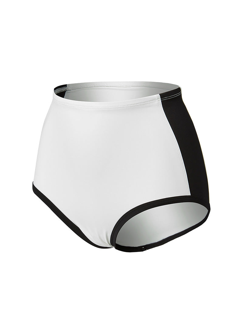 Trendy Summer Glow Color Block Bikini Shorts - High Waist Swim Bottoms for Beach, Pool & Vacation | Women's Fashion Swimwear