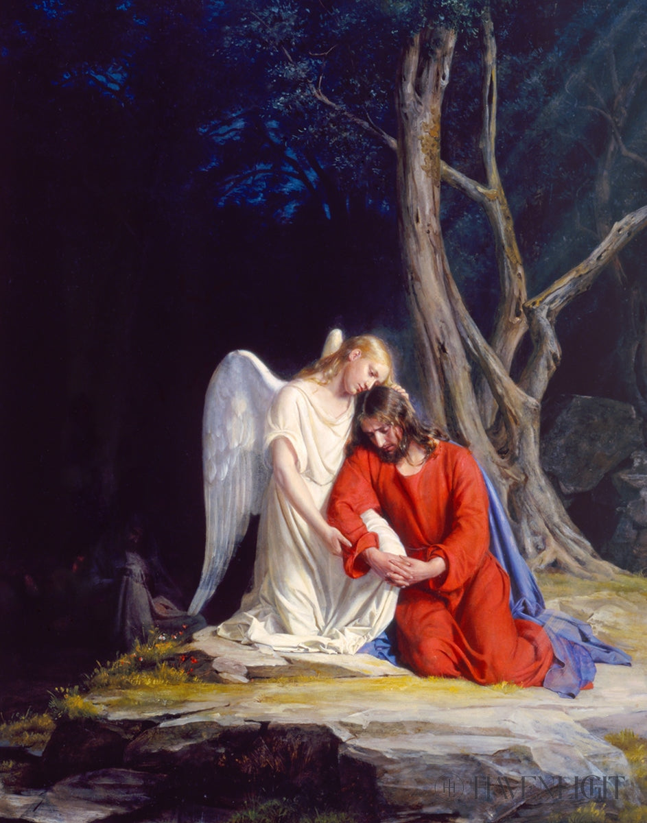 Gethsemane By Carl Bloch - Religious Wall Art, Jesus Christ Painting, Biblical Home Decor for Church, Living Room & Prayer Space