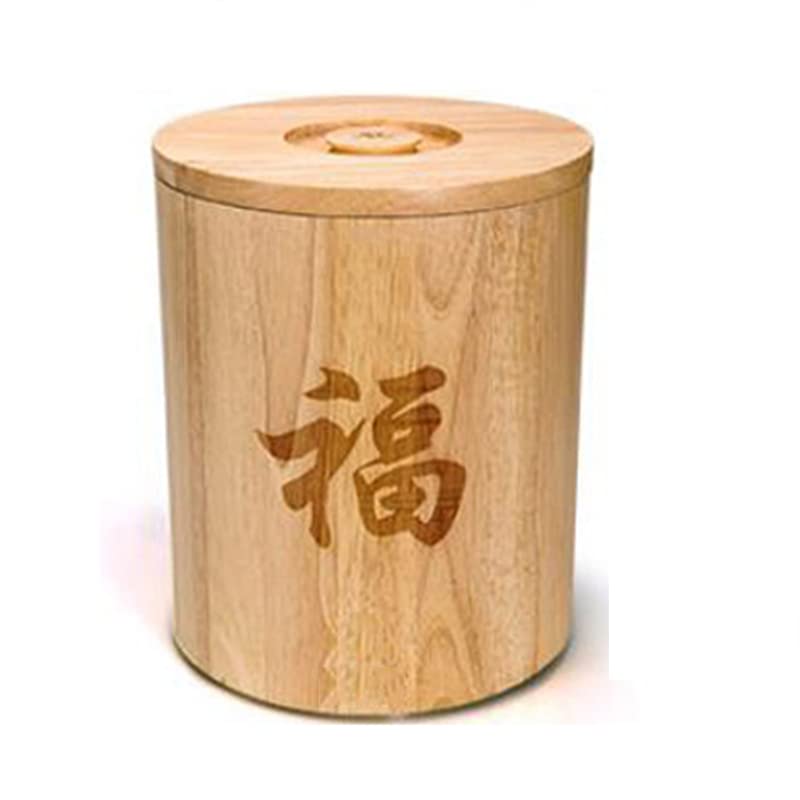Premium Wooden Rice Storage Container - Airtight, Moisture-Proof & Insect-Proof Sealed Rice Bucket for Rice, Cereal, Flour & Bulk Food Storage - Perfect for Kitchen, Pantry & Restaurant Use