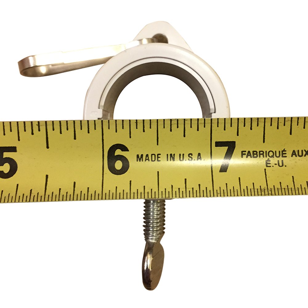 1 Inch White Rotating Flag Mounting Rings - Fits Standard 1