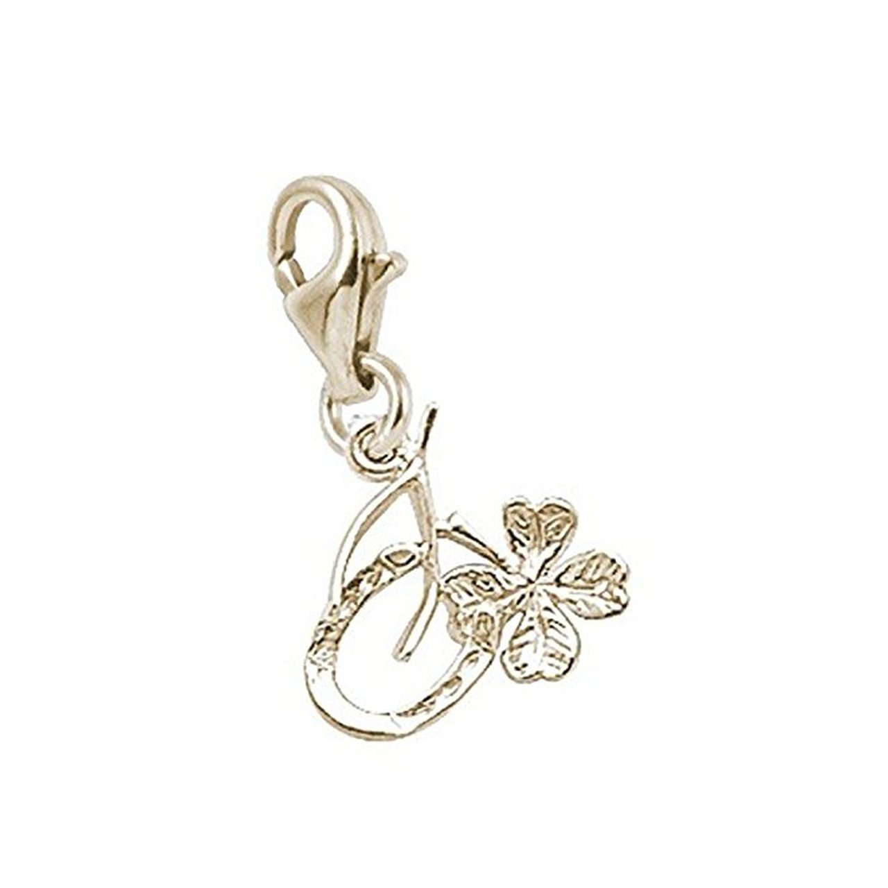 10K Yellow Gold Good Luck Charm Pendant with Lobster Claw Clasp - Durable Jewelry Charm for Bracelets & Necklaces - Perfect for Gifts, Everyday Wear & Special Occasions