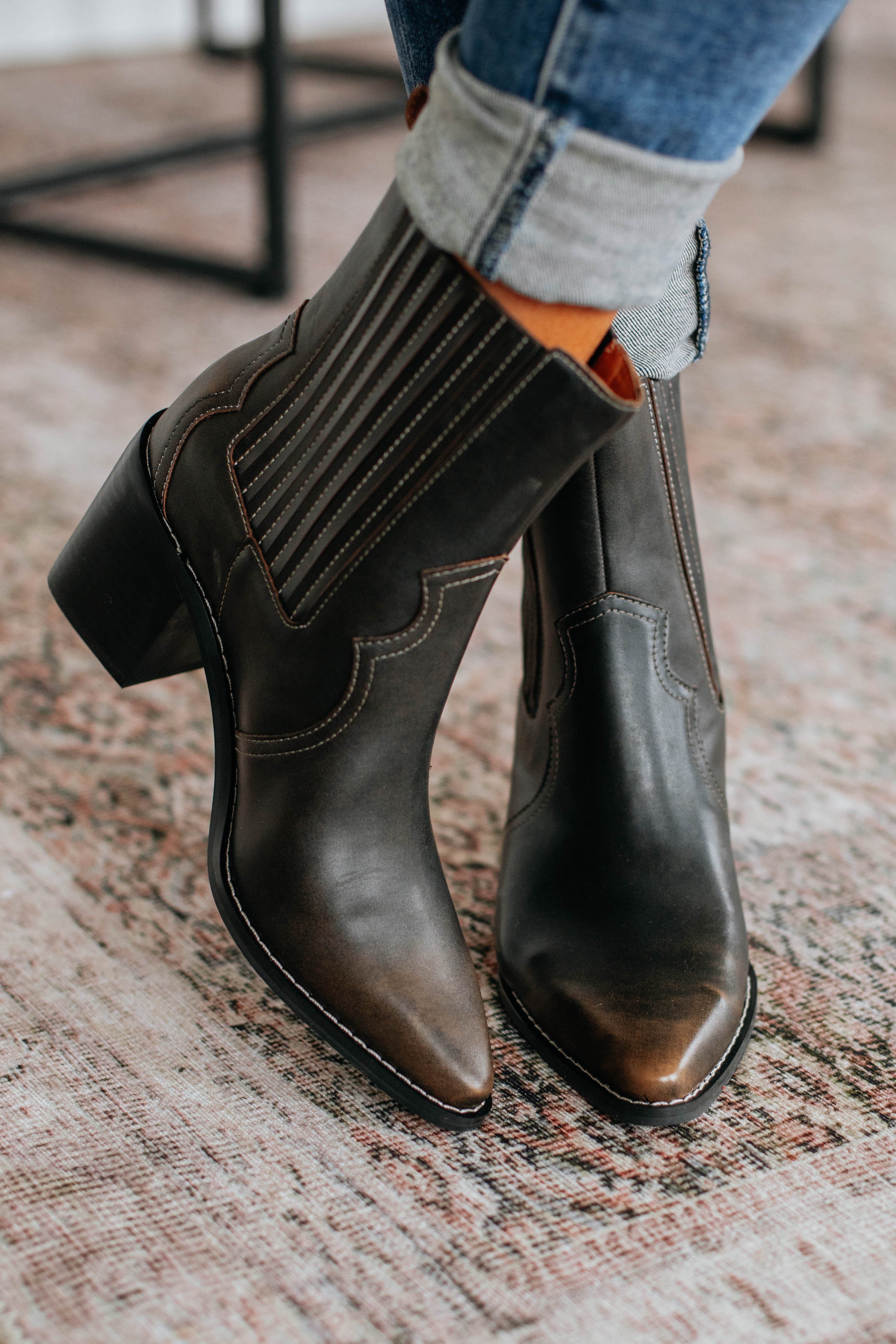 On My Best Behavior Women's Boots in Coffee Brown - Stylish & Comfortable Ankle Boots for Casual Outfits, Work & Fall Fashion
