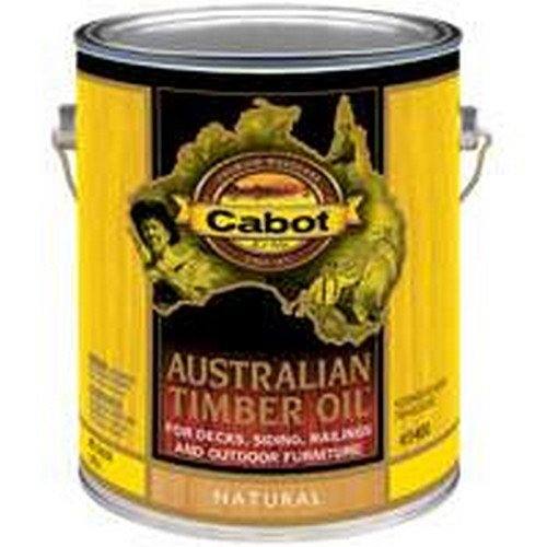 Cabot Australian Timber Oil - 1 Gallon Natural Wood Penetrating Oil for Decks, Fences & Outdoor Furniture - Waterproof & UV Protection for Long-Lasting Finish