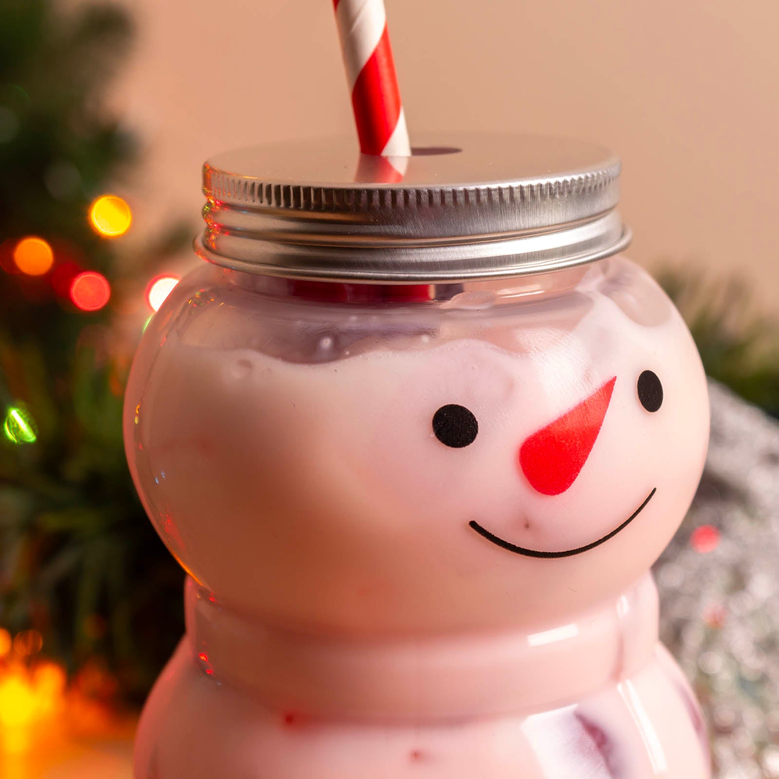 BarConic® Snowman Cup - Festive Plastic Drinking Glass for Hot & Cold Beverages - Perfect for Christmas Parties, Holiday Gatherings & Winter Celebrations
