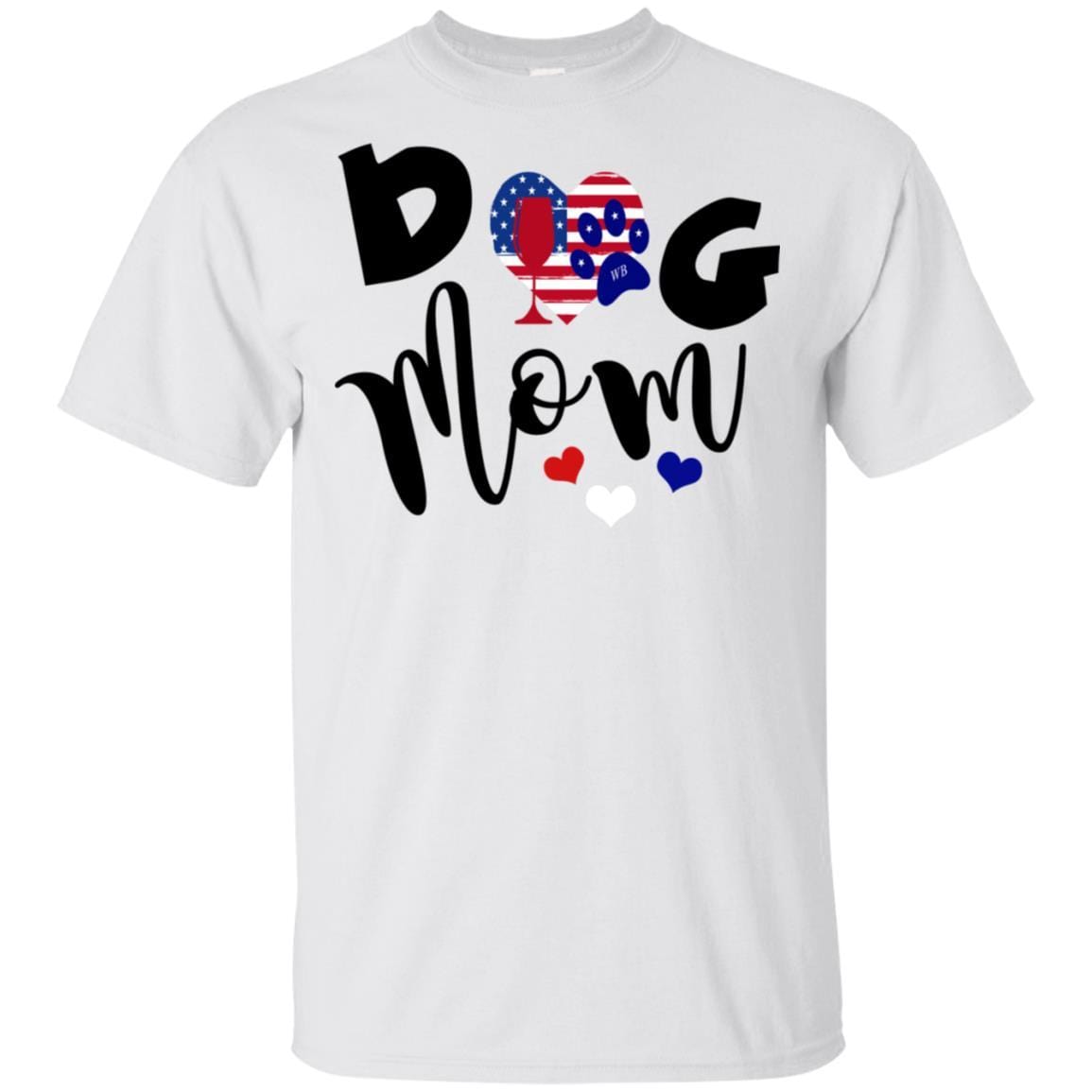 American Dog Mom Ultra Soft Cotton T-Shirt | WineyBitches.Co | Perfect for Pet Lovers, Dog Walks & Casual Outfits