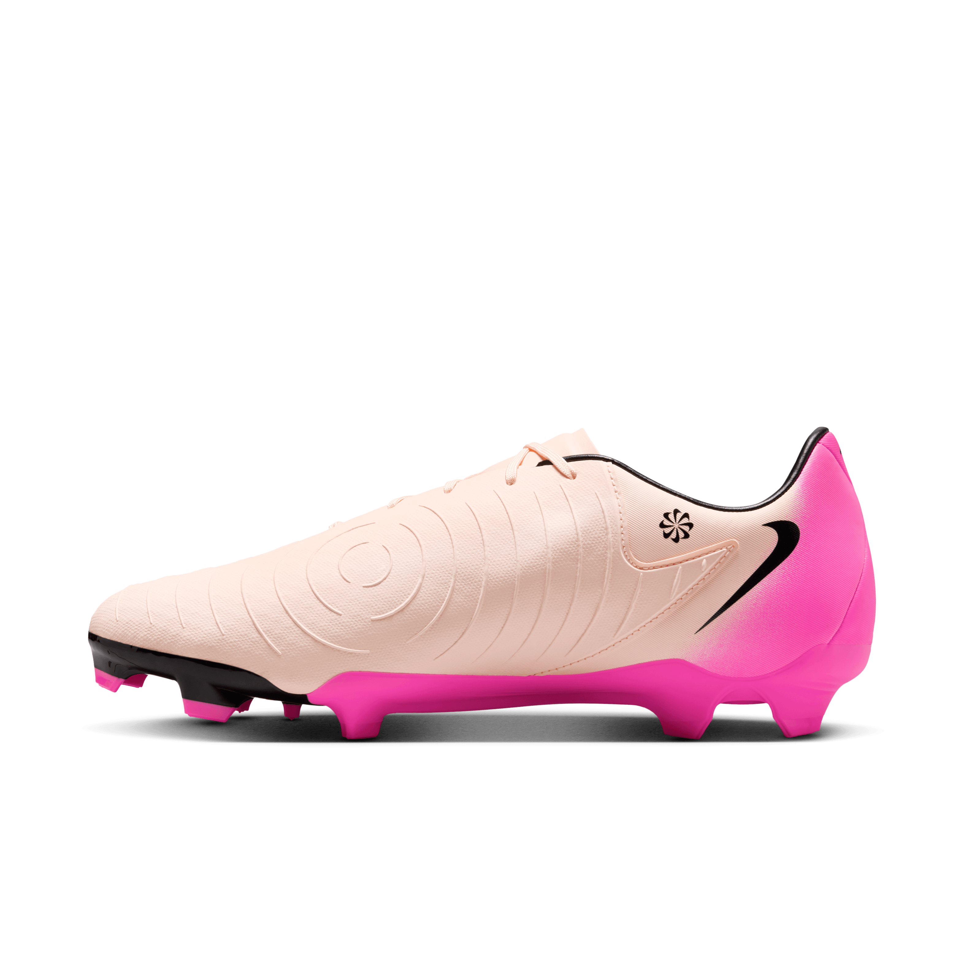 Nike Phantom GX 2 Academy FG/MG Soccer Cleats - Crimson Tint/Black/Pink Blast - Firm Ground & Multi-Ground Football Boots for Men - Perfect for Training and Matches