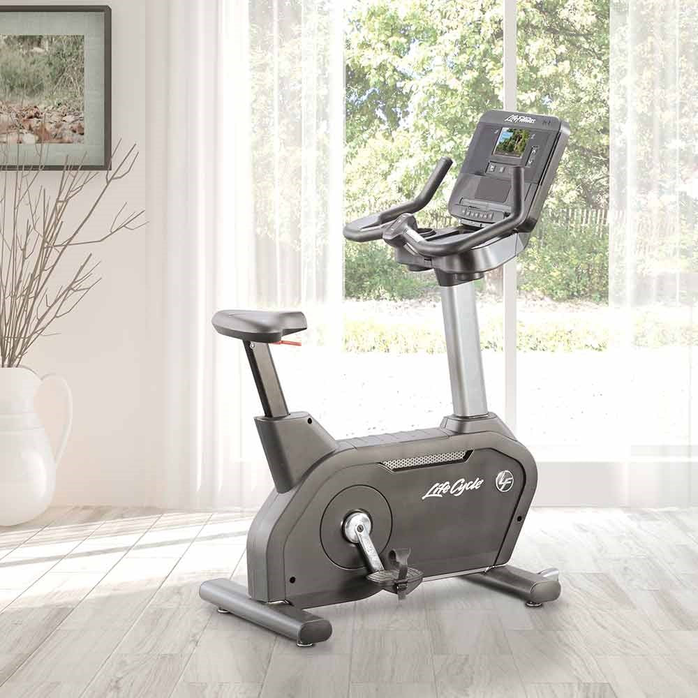 Life Fitness Club Series+ Plus Upright Exercise Bike for Home Gym - Cardio Workout Equipment for Indoor Cycling & Fitness Training