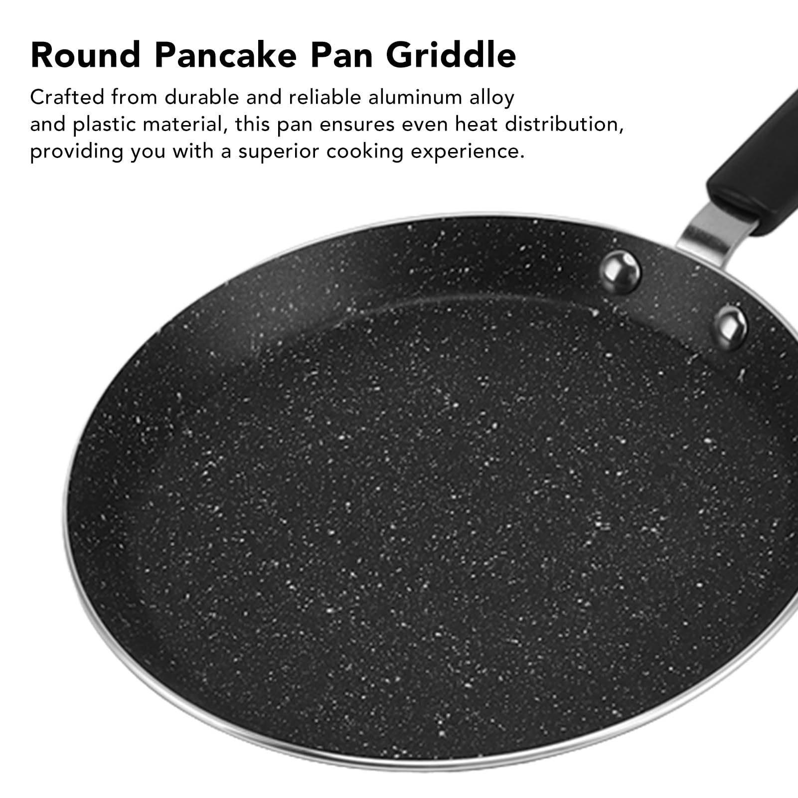 **Nonstick 6/8/10 Inch Crepe Pan - Aluminum Alloy Flat Skillet for Tortillas, Pancakes & Crepes - Portable Round Griddle for Perfect Breakfast & Brunch**