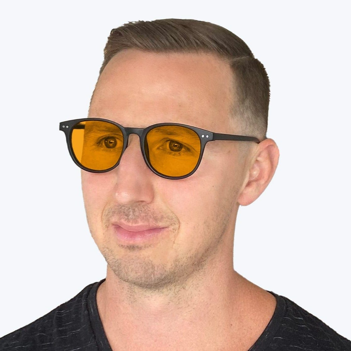 SunDown Blue Light Blocking Glasses - Anti Eye Strain Computer Glasses for Men & Women - Sleep Aid & Reading Glasses - Perfect for Office, Gaming & Nighttime Use